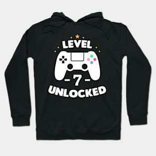 Level 7 Unlocked Gamer Seventh Birthday Hoodie